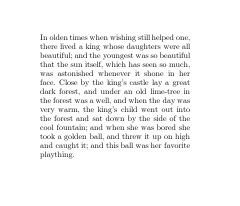 single word on the last line